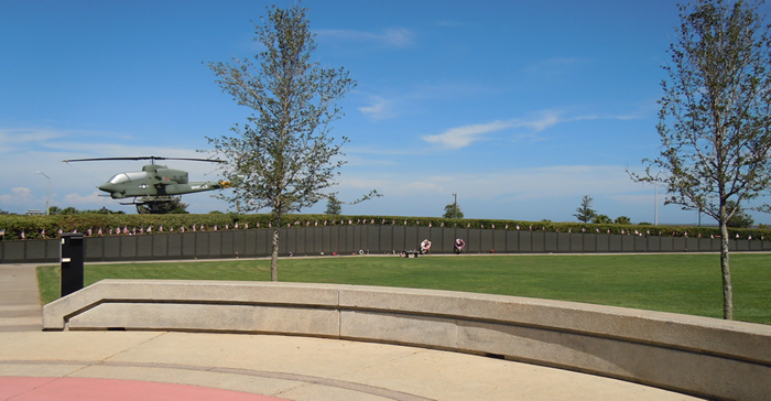 Replica of the Vietnam War Wall Memorial in Pensacola